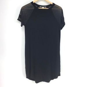 American Eagle Black Mesh Short Sleeve Mini dress